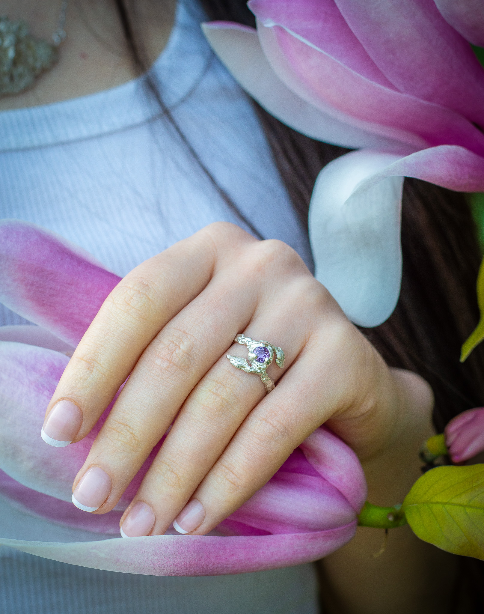 bague Amethea en argent sertie d'une améthyste