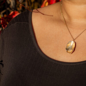 pendentif Seeds of life en argent doré