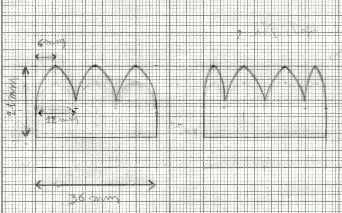 dessin technique des maillons du bracelet Tentation